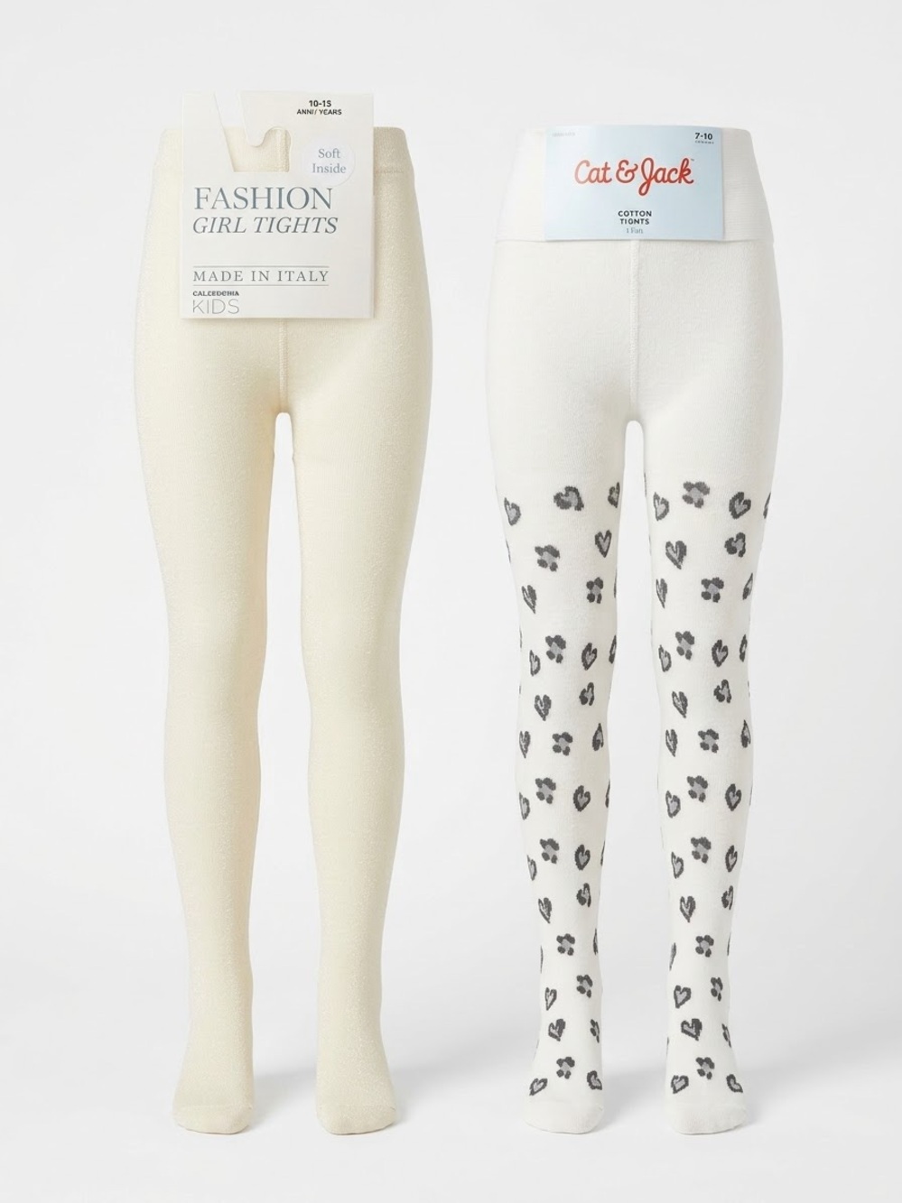 NWT Girls Tights Lot Calzedonia Glitter & Cat & Jack Animal Print